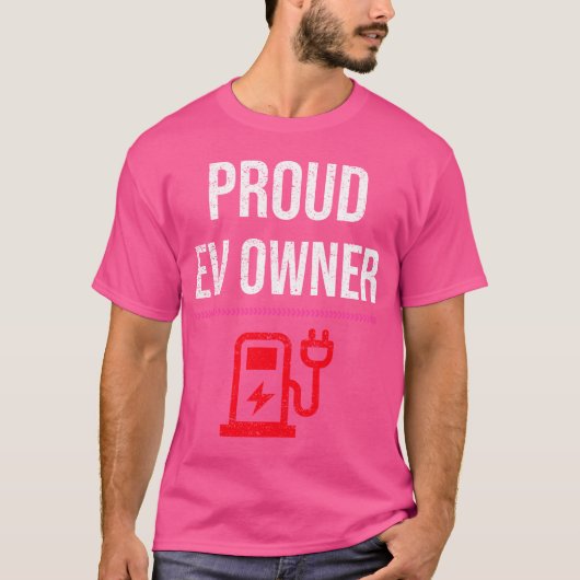 Proud EV owner Electric Vehicle EV Car Battery gif T-shirt (Voorkant)