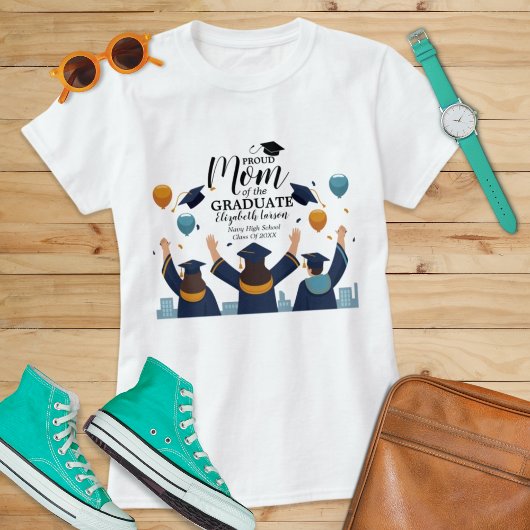 Proud Family Matching Aangepaste Naam, Jaar Afstud T-shirt