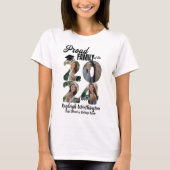 Proud Family of 2024 Afstuderen fotocollage T-shirt (Voorkant)