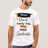Proud Family Senior 2025 Gepersonaliseerde naam T-shirt (Voorkant)