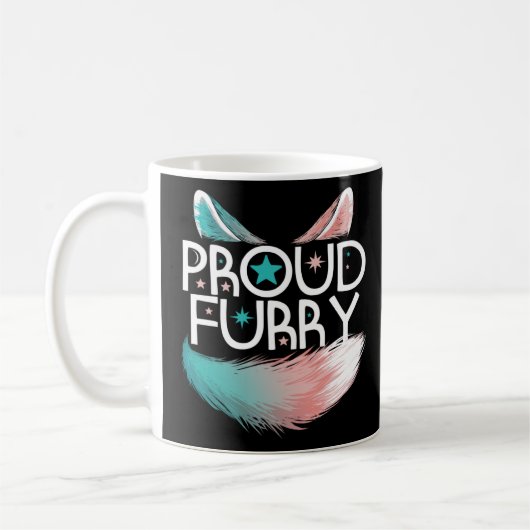 Proud Fandom Furries Tails Ears Furry Person Koffiemok (Links)