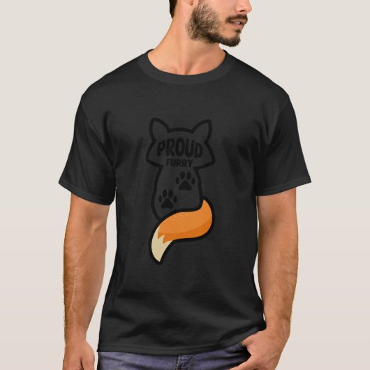 Proud Fandom Furries Tails Ears Furry Person T-shirt (Voorkant)