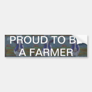 Proud Farmer Dairy Cow Bumpersticker