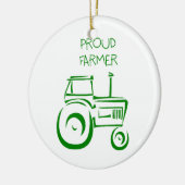 Proud Farmer Tractor Keramisch Ornament (Links)