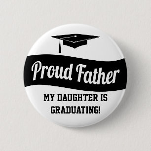 Proud Father - Afstuderen Button