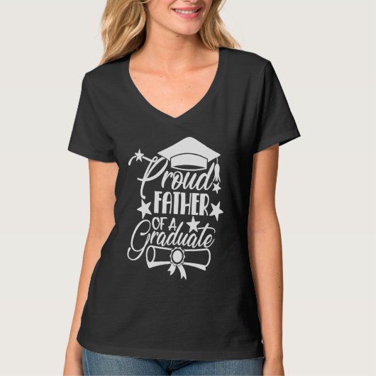 Proud Father of a 2021 College HS Graduation Famil T-shirt (Voorkant)