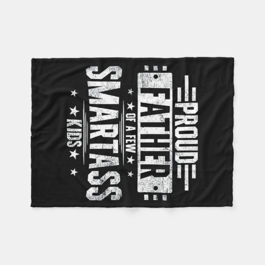 Proud Father Of A Few Smart Kids  Fleece Deken (Voorkant (Horizontaal))