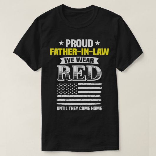 Proud FatherInLaw Of Deployed Son Red Friday Famil T-shirt (Design voorkant)