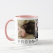 Proud Ferret Ma Custom 3 Photo Collage Mok (Links)