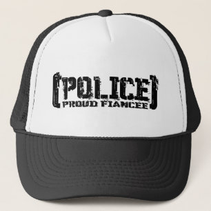 Proud Fiancee - POLICE Tattered Trucker Pet