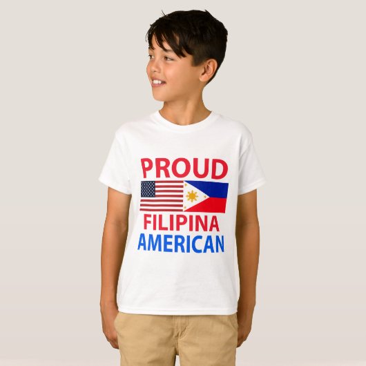 Proud Filipina American T-shirt (Voorkant volledig)