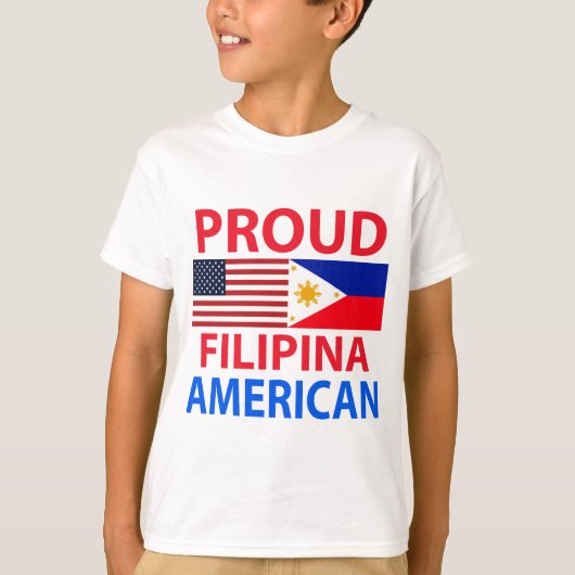 Proud Filipina American T-shirt (Voorkant)