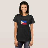 Proud Filipino Flag Filippijnen Geboren in Filipin T-shirt (Voorkant volledig)