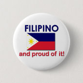 Proud Filipino Ronde Button 5,7 Cm (Voorkant)