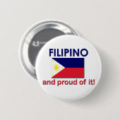 Proud Filipino Ronde Button 5,7 Cm (Voorkant /achterkant)