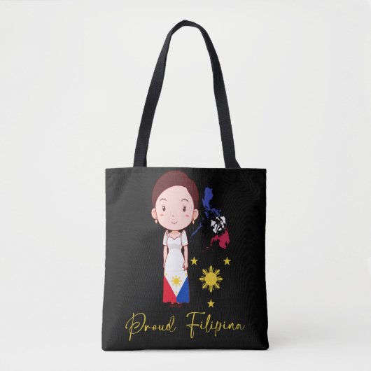 Proud Filippijnen Woman Filipina Pide Pinay Girl Tote Bag (Voorkant)