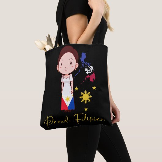Proud Filippijnen Woman Filipina Pide Pinay Girl Tote Bag (Dichtbij)