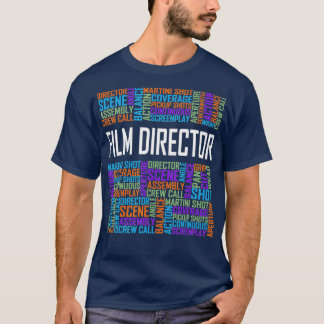 Proud Film Director Words Gifts Filmmaker Camera T-shirt