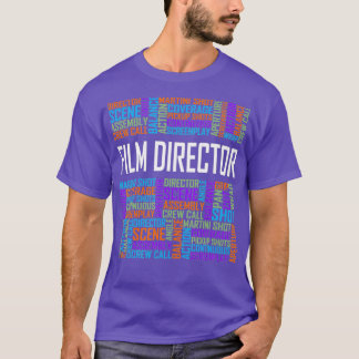 Proud Film Director Words Gifts Filmmaker Camera T-shirt