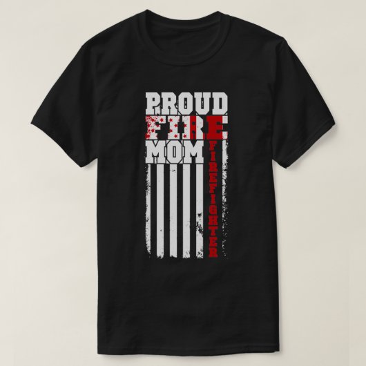 Proud Fire Mam Moederdag Firefighter Sweat T-shirt (Design voorkant)