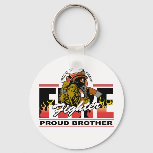 Proud Firefighter Brother Sleutelhanger (Voorkant)