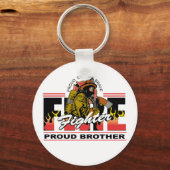 Proud Firefighter Brother Sleutelhanger (Voorkant)