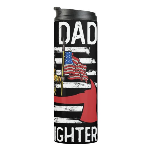 Proud Firefighter Dad Design Thermosbeker (Geroteerd rechts)