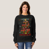 Proud Firefighter Ugly Sweater Fire Truck Christma (Voorkant volledig)
