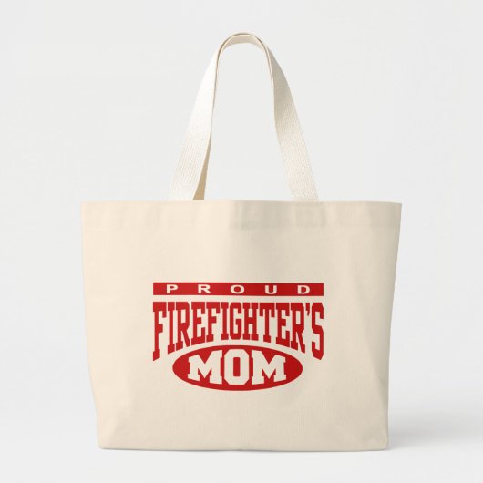 Proud Firefighter's moeder Grote Tote Bag (Voorkant)