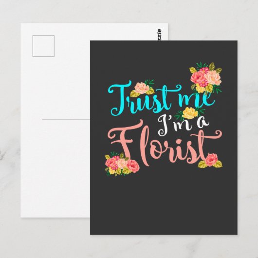 Proud Florist Quote Flower Gardening Woman Briefkaart (Voorkant / Achterkant)