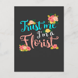 Proud Florist Quote Flower Gardening Woman Briefkaart