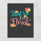 Proud Florist Quote Flower Gardening Woman Briefkaart (Voorkant)
