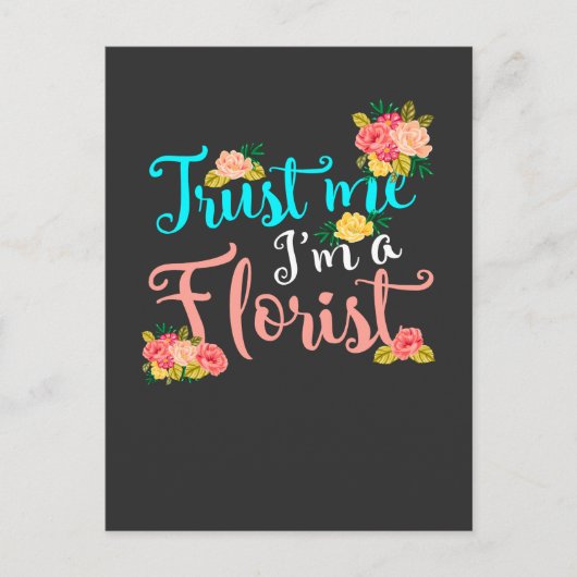 Proud Florist Quote Flower Gardening Woman Briefkaart (Voorkant)