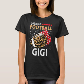 Proud Football Gigi Women Leopard Game Day Player T-shirt