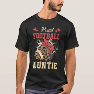 Proud Football tante Women Leopard Game Day Playe T-shirt