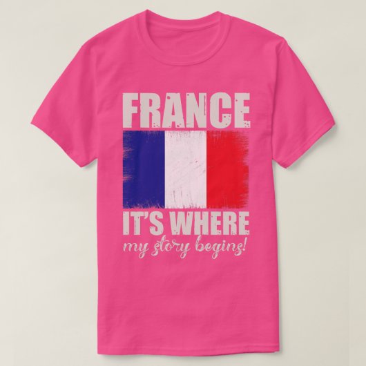 Proud France patriottic coole gift voor Franse bur T-shirt (Design voorkant)