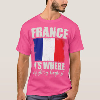 Proud France patriottic coole gift voor Franse bur T-shirt