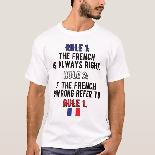 Proud French Roots France vlag Frans erfgoed T-shirt (Voorkant)