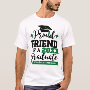 Proud Friend 2022 afstuderen zwarte groene tasseln T-shirt