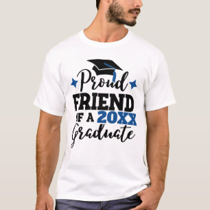 Proud Friend of a 2022 afstuderen zwarte blauwe ta T-shirt
