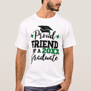 Proud Friend of a 2022 afstuderen zwarte groene ta T-shirt