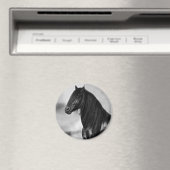 Proud Friesian zwarte hengst Magneet (Insitu (Vaatwasser))