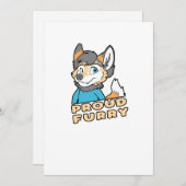 Proud Furry Cute Funny Furry Fandom Fursuit Gift Feestdagenkaart (Voorkant / Achterkant)