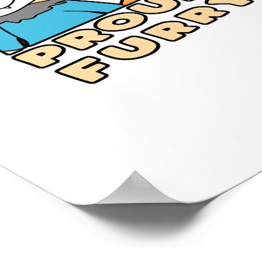 Proud Furry Cute Funny Furry Fandom Fursuit Gift Poster (Hoek)