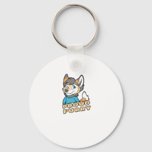 Proud Furry Cute Funny Furry Fandom Fursuit Gift Sleutelhanger