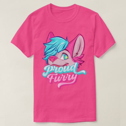 Proud Furry Fandom Furries Tails Ears Furry Person T-shirt (Design voorkant)