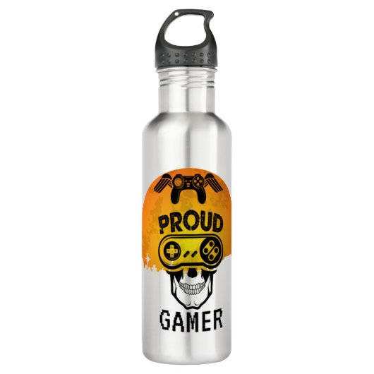 PROUD GAMER - HALLOWEEN GAMNERD NERD WATERFLES (Voorkant)
