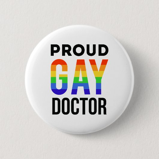 Proud Gay Doctor LGBTQ Medical School Afstuderen Ronde Button 5,7 Cm (Voorkant)