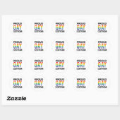 Proud Gay Electricia LGBTQ Pride Month Ronde Sticker (Vel)