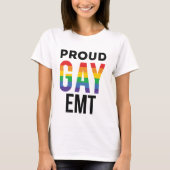 Proud Gay EMT Emergency Medical Technicus T-shirt (Voorkant)